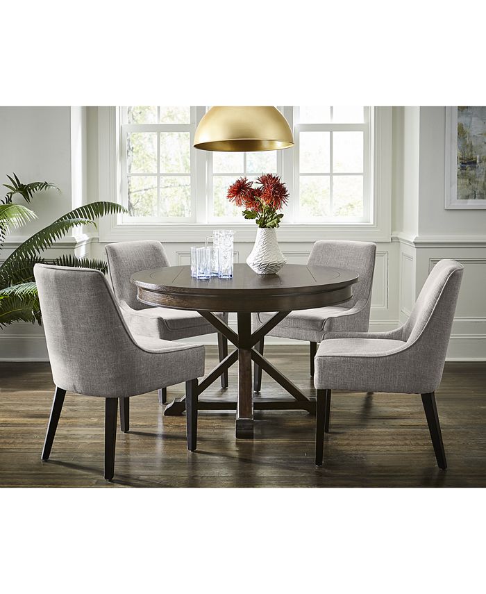 Furniture Baker Street Round Expandable Dining Table, Created for Macy's Macy's