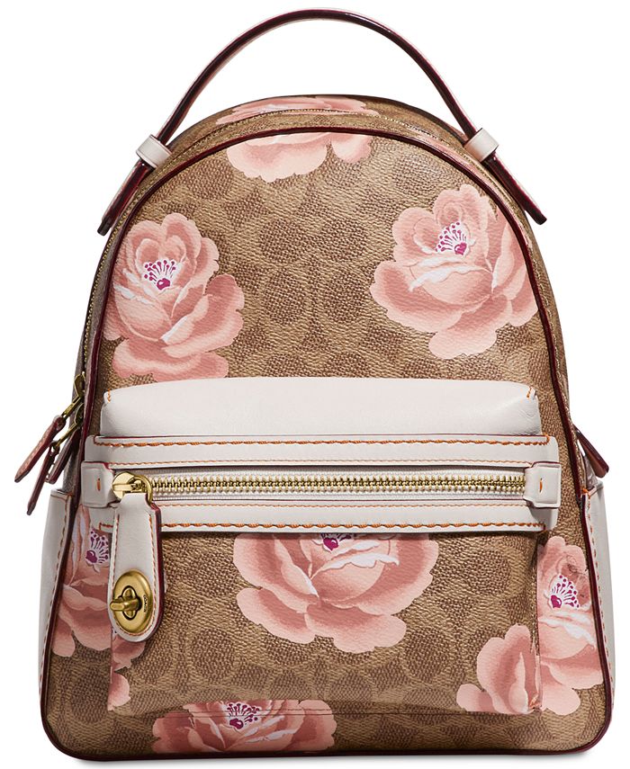 Campus backpack 23 in signature rose print 2025