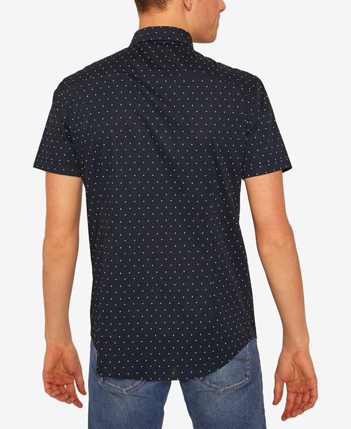 A|X Armani Exchange Men's Slim-Fit Mini-Logo Shirt - Macy's