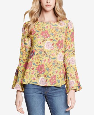 Karen Kane - Printed Bell-Sleeve Top