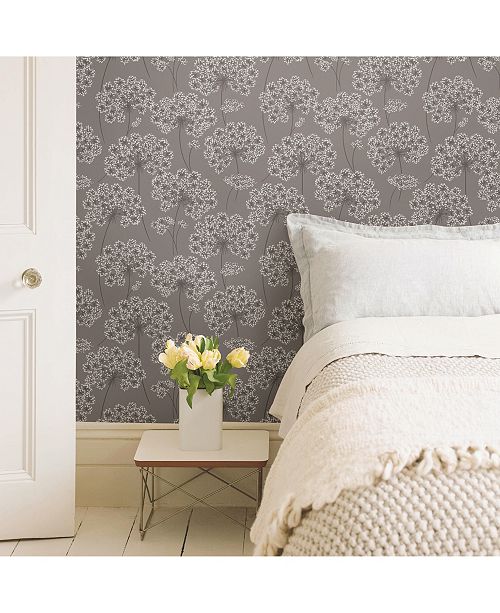 Brewster Home Fashions Angelica Grey Peel and Stick Wallpaper & Reviews