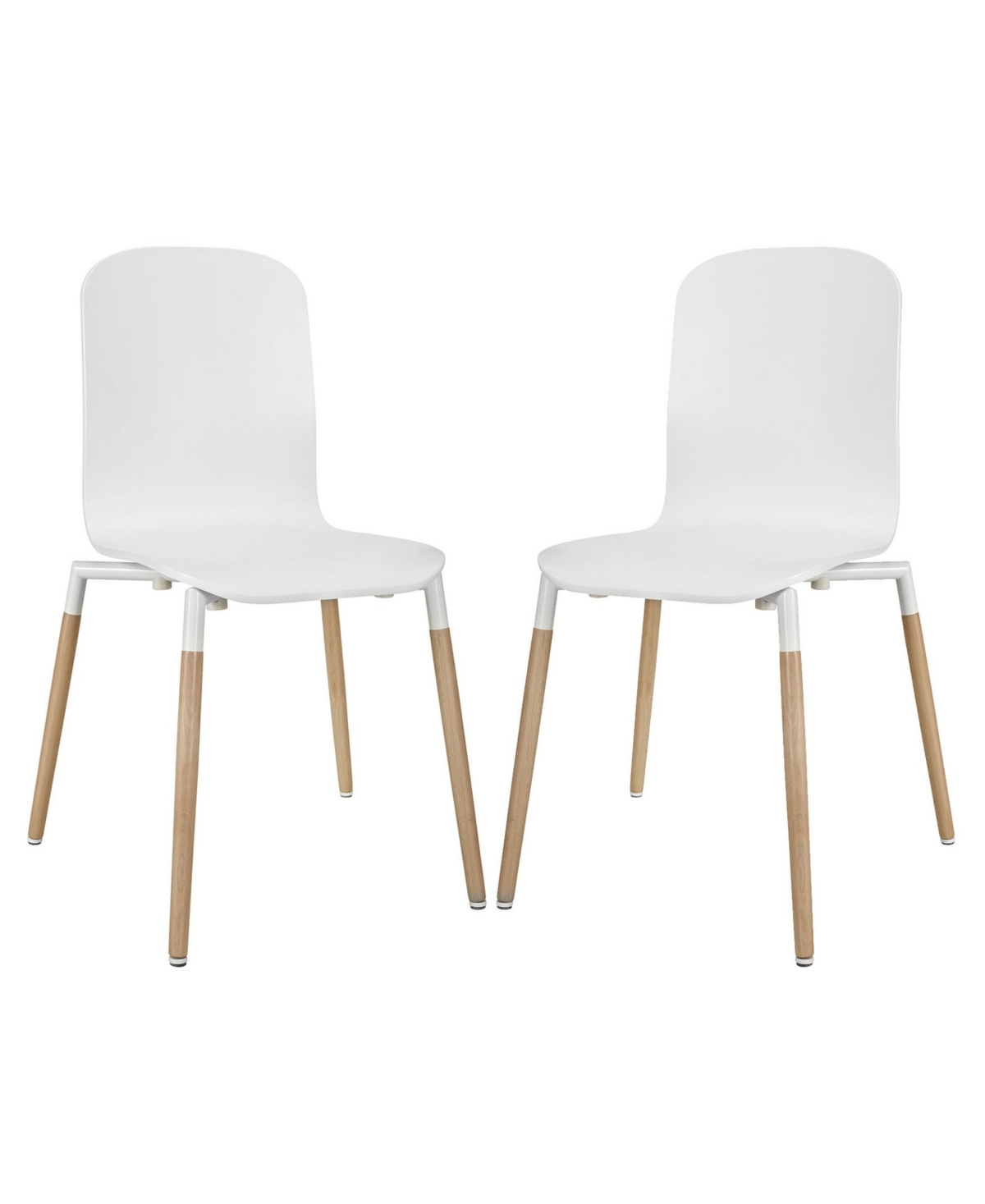 MODWAY STACK DINING CHAIRS WOOD SET OF 2