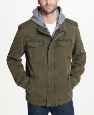 Photo 1 of Levi's® Men’s Sherpa Lined Two Pocket Hooded Trucker Jacket LARGE