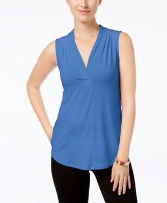 Charter Club - Sleeveless Surplice Top