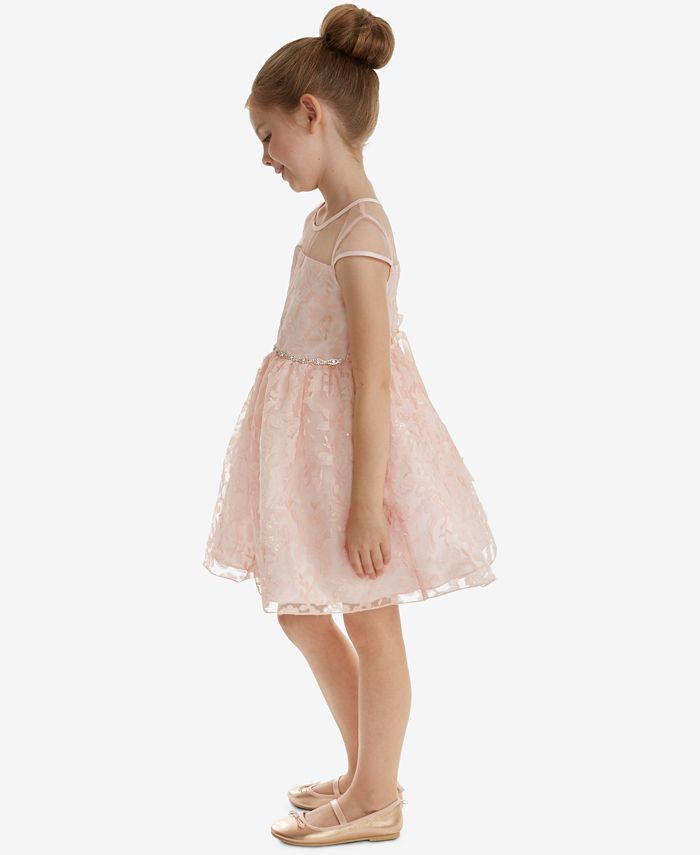 Rare Editions Little Girls' Puffed Sleeve Sequin-Embellished