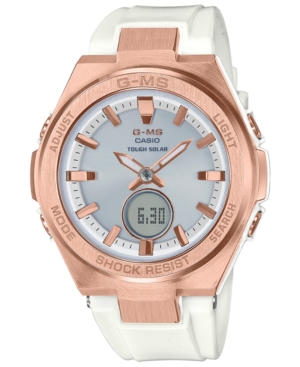image of G-ms Ladies White and Silver Ana-Digi Watch