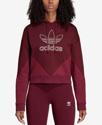 adidas cropped trefoil hoodie