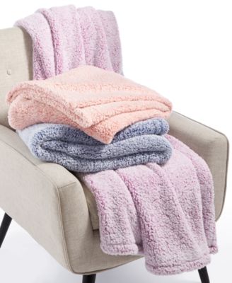 Martha Stewart Collection - Sherpa Throw Blanket