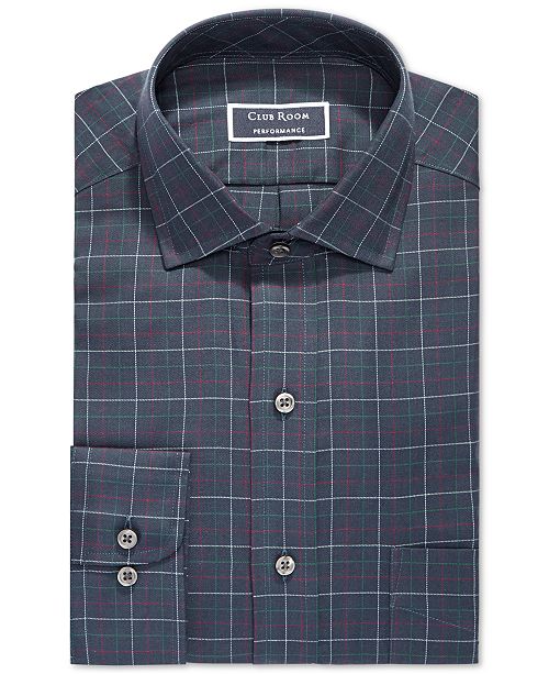 Club Room Men's Classic/Regular Fit Stretch Twill Multi Tattersall