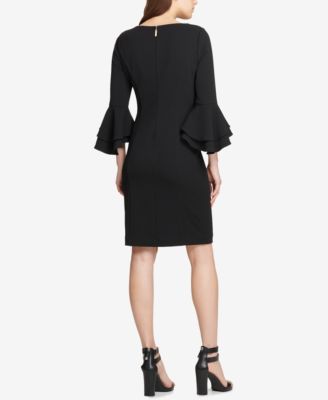 DKNY Flounce-Sleeve Sheath Dress, Created for Macy's