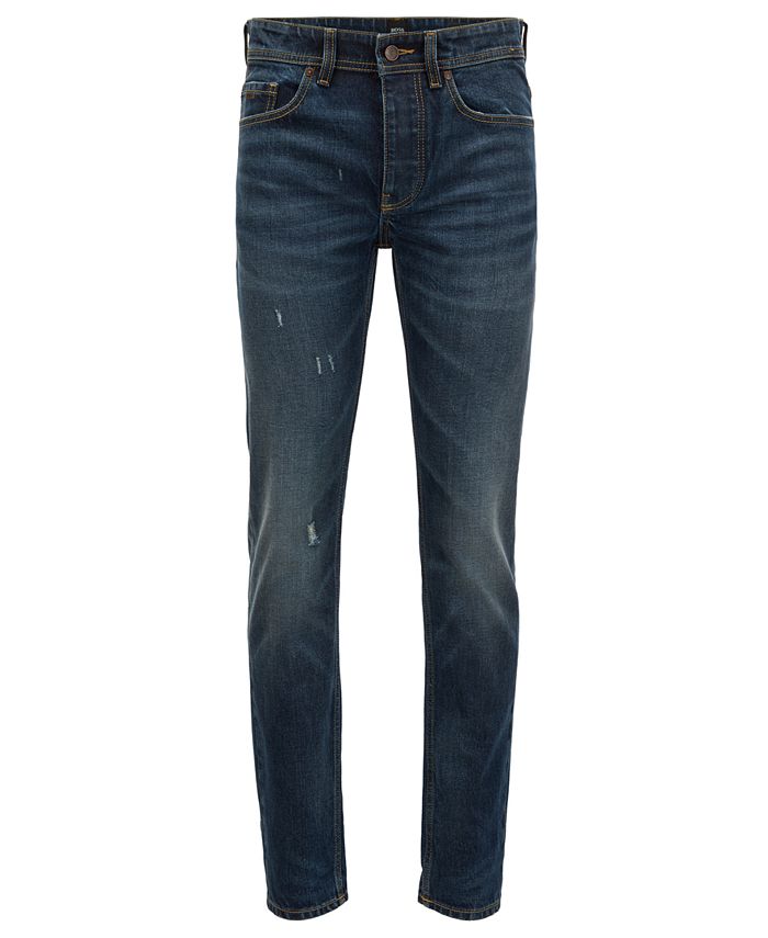 Hugo Boss BOSS Men's Tapered-Fit Comfort-Stretch Denim Jeans & Reviews ...