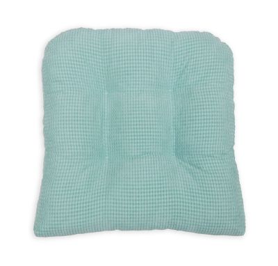 Solid Textured Memory Foam 2-Pack Chair Pads