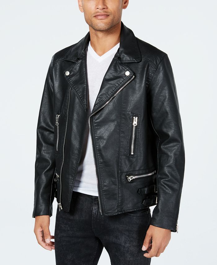 Reason Men's Moto Jacket with Fleece-Lined Collar & Reviews - Coats ...