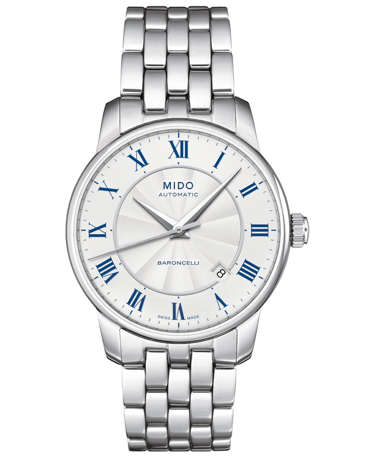 Men's Swiss Automatic Baroncelli Stainless Steel Bracelet Watch 38mm - Stainless Steel