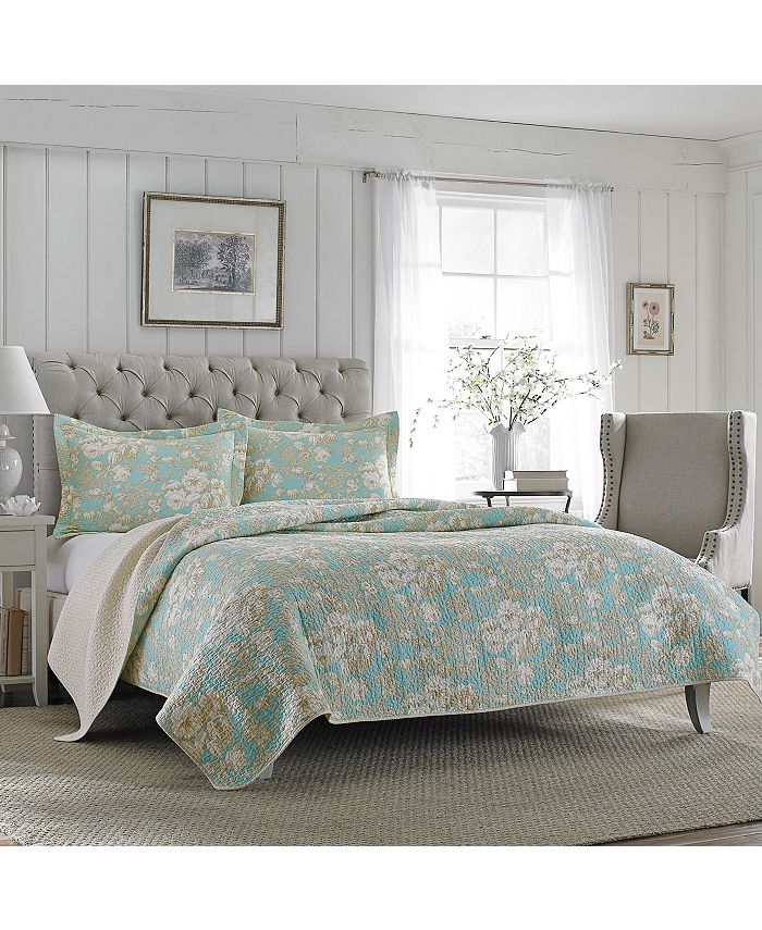 Laura Ashley Twin Brompton Serene Quilt Set & Reviews Quilts