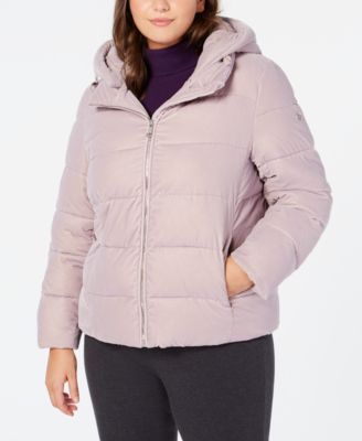 macy's calvin klein plus size coats