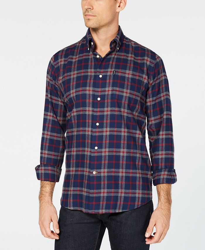 Barbour Men's Bacchus Plaid Shirt, A Sam Heughan Exclusive, Created for ...