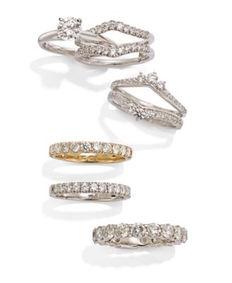 Diamond Curved Solitaire Enhancer Ring Guard (3/8 ct. t.w.) in 14k White or 14K Gold