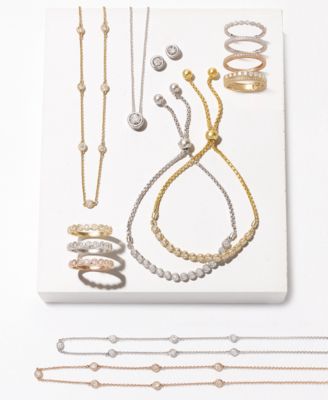 EFFY&reg; Diamond Seven Station Necklace 16-18" (1/2 ct. t.w.) in 14k White, Yellow or Rose Gold