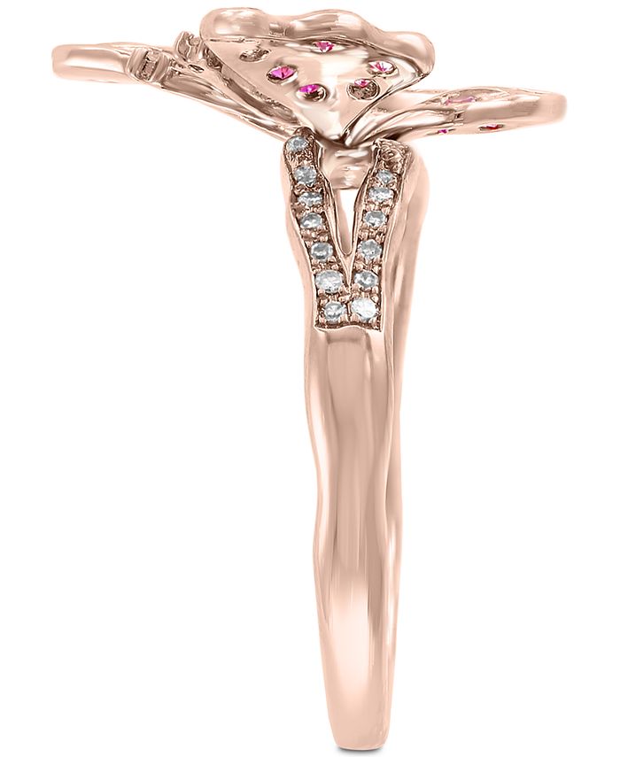 EFFY Collection - Pink Sapphire (3/8 ct. t.w.) & Diamond (1/10 ct. t.w.) Ring in 14k Rose Gold