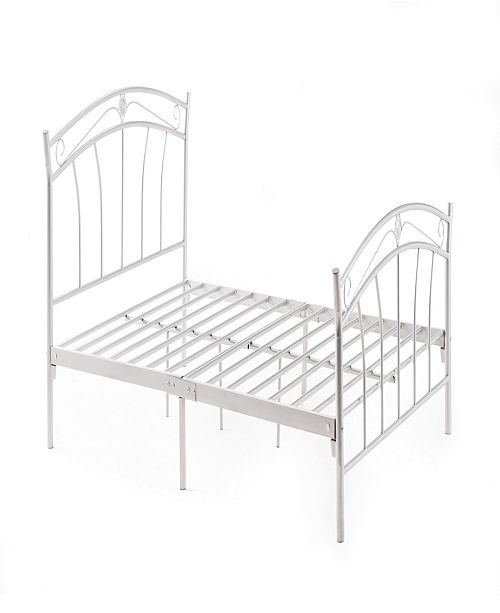 Hodedah Complete Metal Full Size Bed With Headboard Footboard