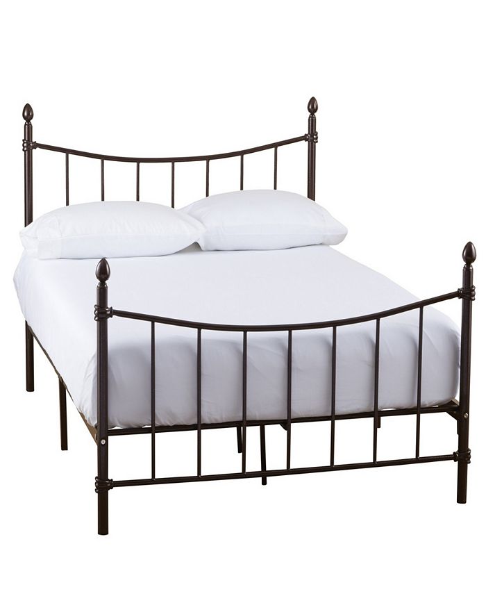 Hodedah Complete Metal FullSize Bed with Headboard, Footboard, Slats