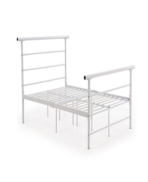 Hodedah Complete Metal Full Size Bed With Headboard Footboard