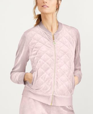 Calvin Klein - Quilted Velour Bomber Jacket