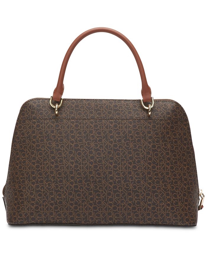 Calvin klein susan signature satchel top