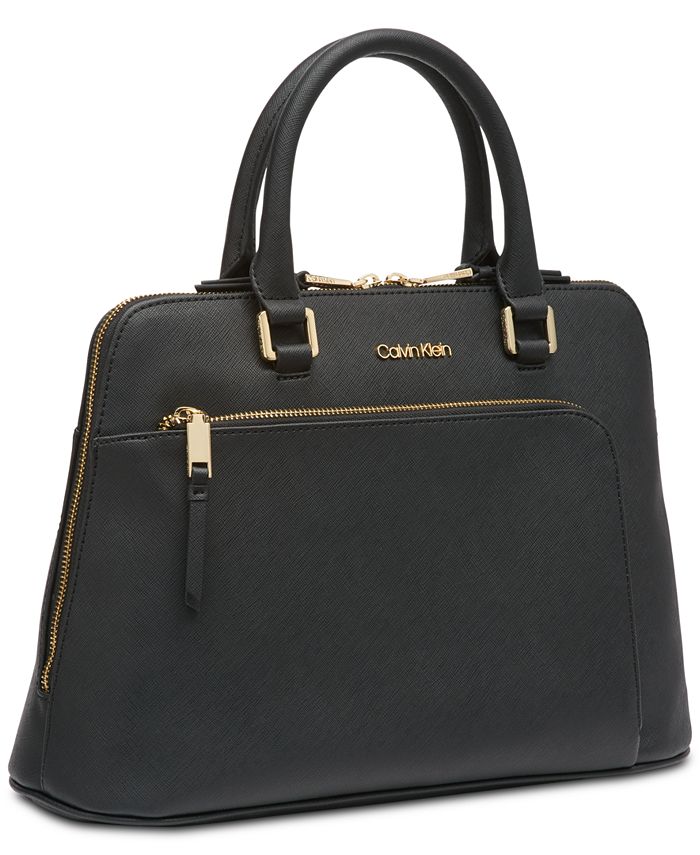 Calvin Klein Hudson Saffiano Leather Satchel Macy's