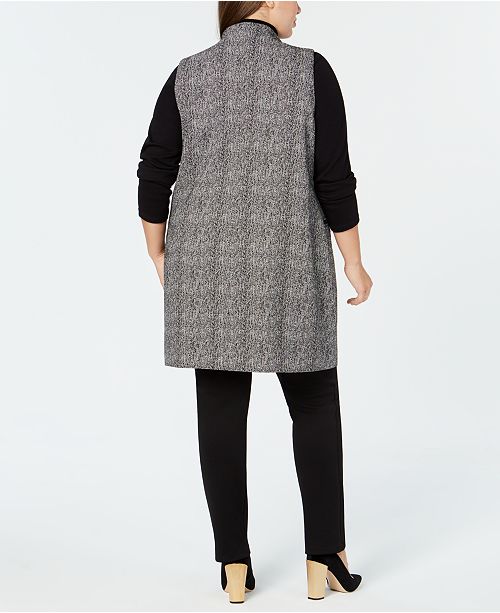 Calvin Klein Plus Size Herringbone Vest & Reviews Jackets & Blazers