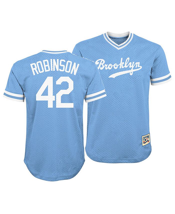 Outerstuff Jackie Robinson Brooklyn Dodgers Mesh V-Neck Player Top