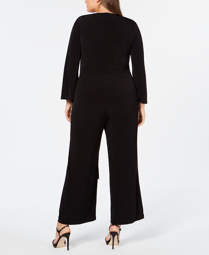 Calvin Klein Plus Size Belted Jumpsuit Macy's