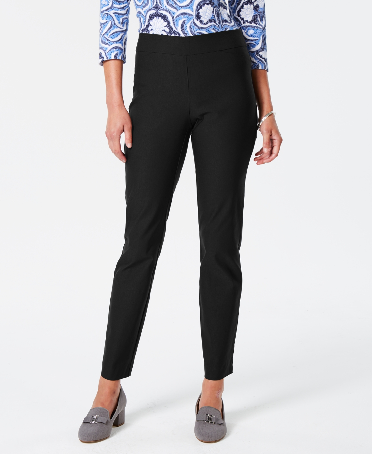 Charter Club Women's Skinny Pull-On Tummy-Control Pants, Created for Macy's