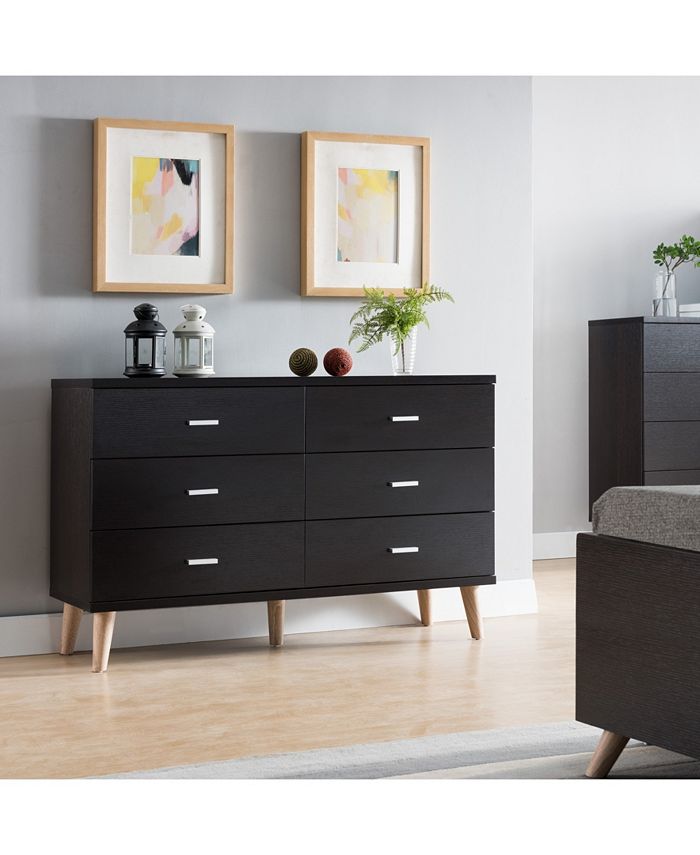 Furniture of America Massenburg Modern 6Drawer Dresser Macy's