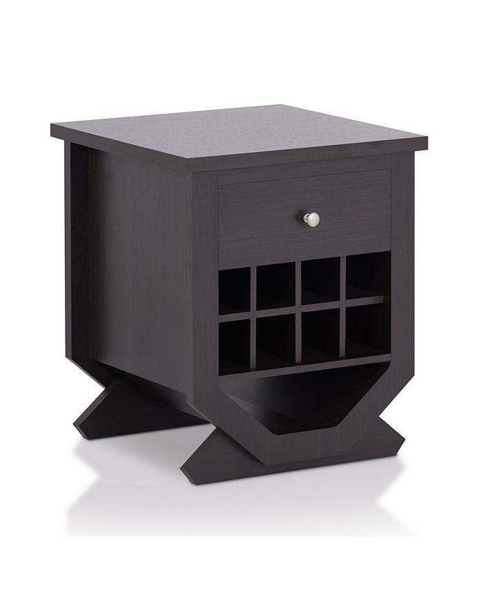 Furniture of America Stilla Wine Rack End Table Macy's