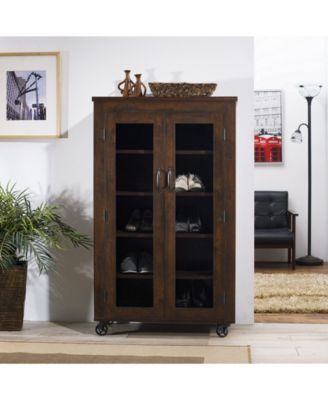 Alesia Shoe Cabinet With Casters
