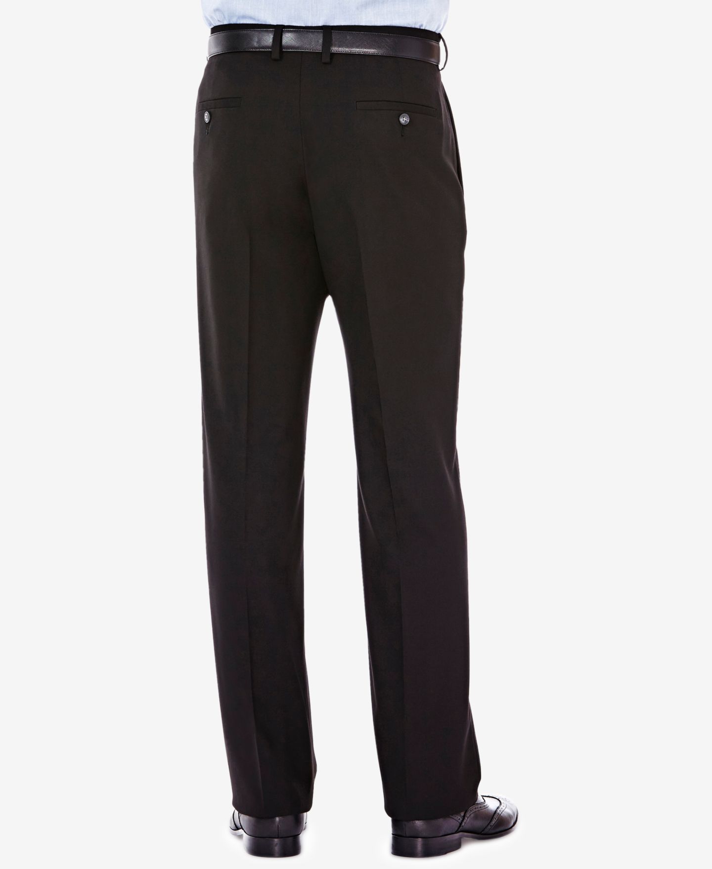 Мужские брюки Haggar Premium Stretch Classic-Fit Flat Front Suit, цвет: Чёрный — фото 3