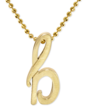 ALEX WOO SCRIPTED INITIAL 16" PENDANT NECKLACE IN 14K GOLD