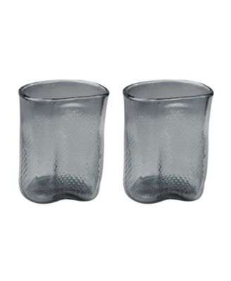 Dimond Home - Grey Fish Net Glass Vase - Set of 2