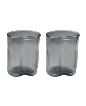 Dimond Home Grey Fish Net Glass Vase - Set Of 2 In Charcoal
