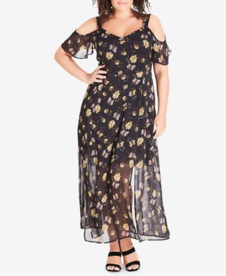plus size sheer maxi dress