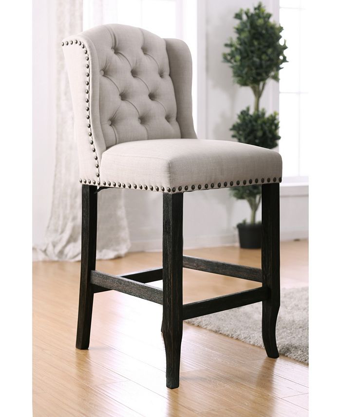 Furniture Of America Langly Tufted, Upholstered Bar Chairs