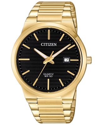 Citizen - Men's Quartz Gold-Tone Stainless Steel Bracelet Watch 39mm