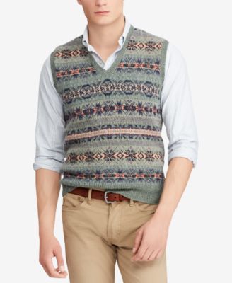 men's fair isle sweater vest