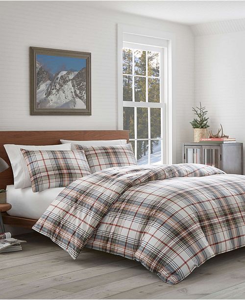 Eddie Bauer Classic Plaid Red King Duvet Set Reviews Duvet