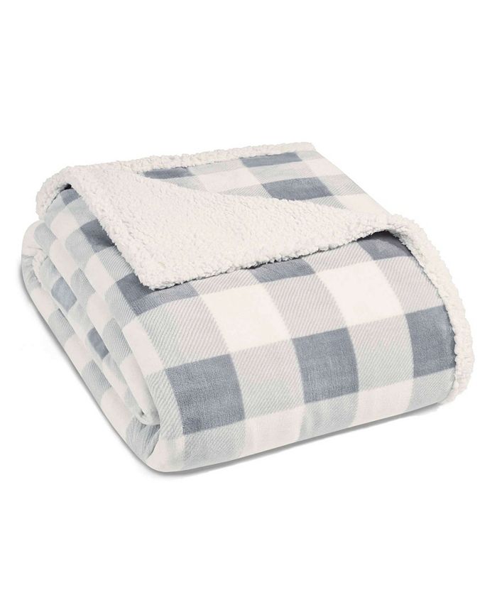 Eddie Bauer Mountain Plaid Ultra Soft Plush Fleece Reversible King