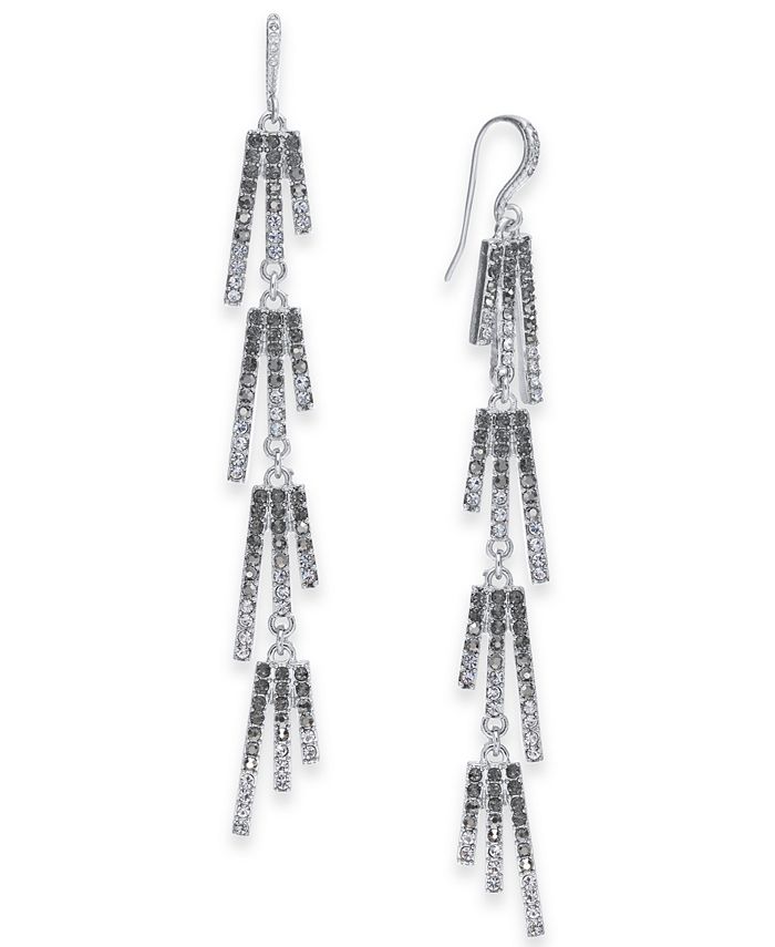 INC International Concepts INC SilverTone Ombré Crystal Linear Drop