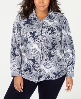 Tommy Hilfiger - Plus Size Tyler Paisley Shirt