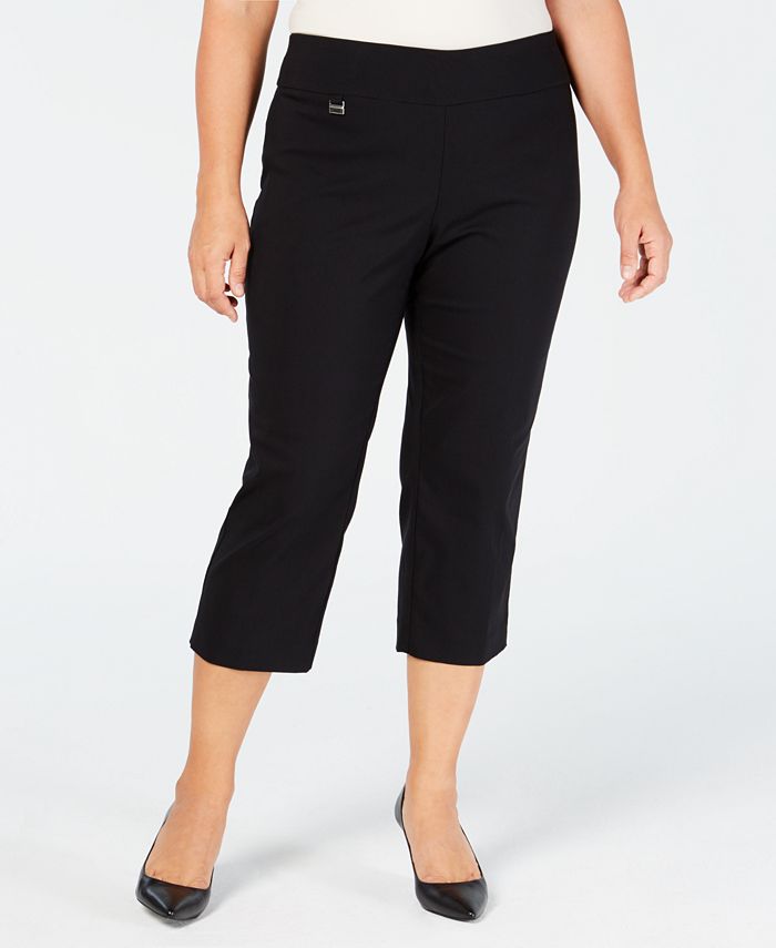 Alfani Plus Size Tummy-Control Capri Pants, Created for Macy's - Macy's